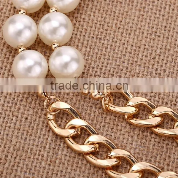 2016 Newest Fashion Alloy Gold Plating Beaded Fashion Jewelry Necklace photo-3