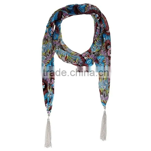 Top Sale Passion Tropical Plants Printing Scarf,functional Scarf photo-6