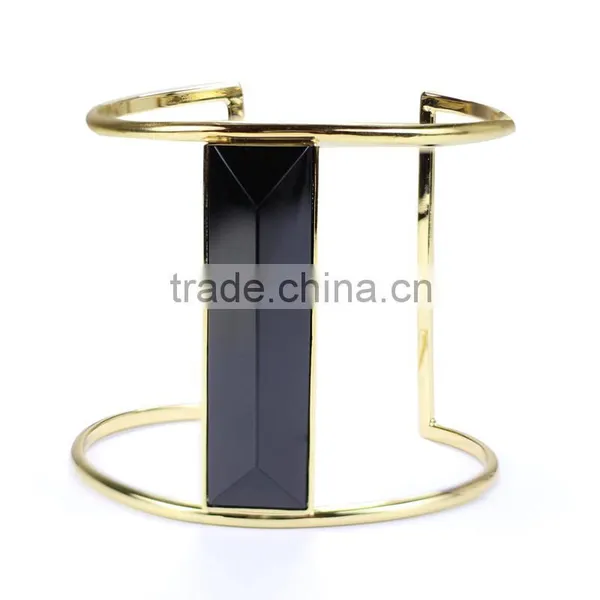 Kingman men bangle 18k gold wire bangle square rock bangle
