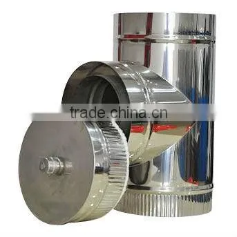 CE Double Wall Stainless Steel Tee for Fireplace Chimney Flue Pipe photo-2