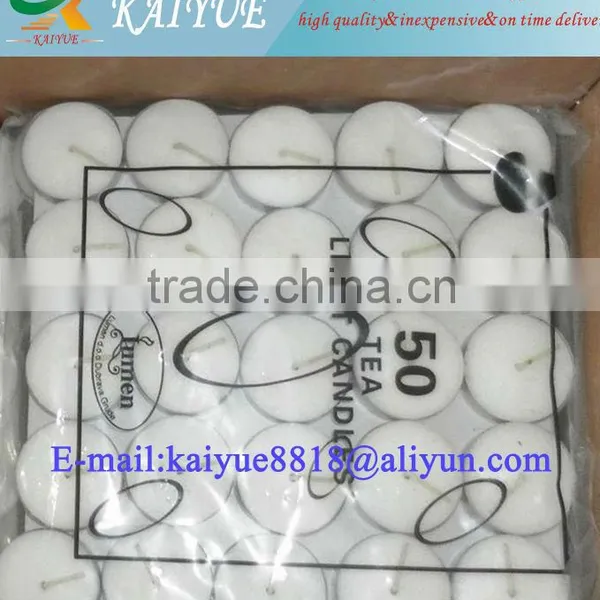 Popular White Plastic Bag Packing Tea Light