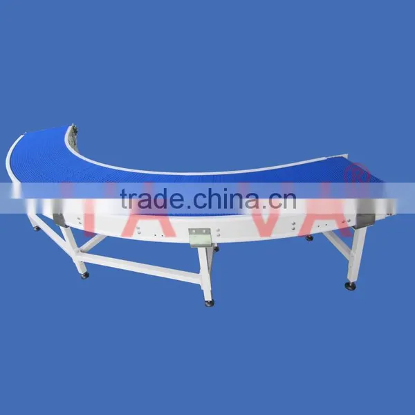 Customized Plastic Blue Color 90 Degree Curve Belt Conveyor photo-6