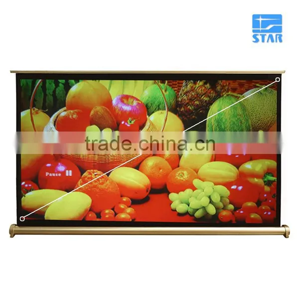 Golden Pink Portable Mini Projector Screen Table Roll up HD 3D Screen for Business Presentation Small Team Meeting 30" 40" 50" photo-4