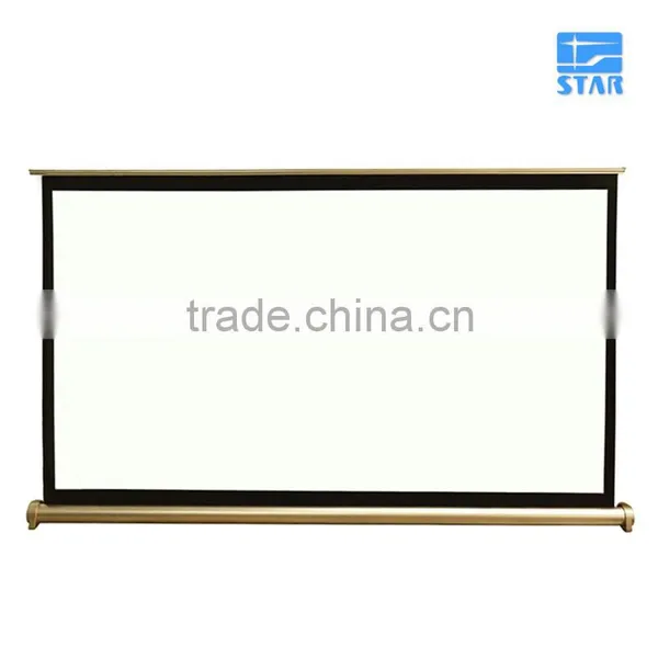Golden Pink Portable Mini Projector Screen Table Roll up HD 3D Screen for Business Presentation Small Team Meeting 30" 40" 50" photo-6