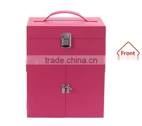 Professional PVC Makeup Case Removable Trays With Adjustable Dividers photo-2