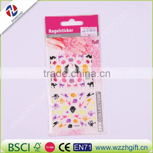 Halloween Nail Art Water Transfer Sticker Decals Pumpkin Spider Fancy Stickers Wrap Tips Decoration photo-3