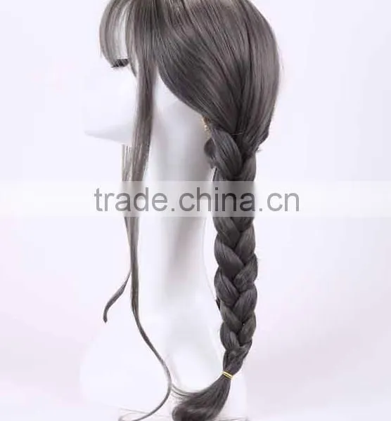 Cartoon Gray Dreadloks With Two Braid Ponytials Wig N361 photo-2