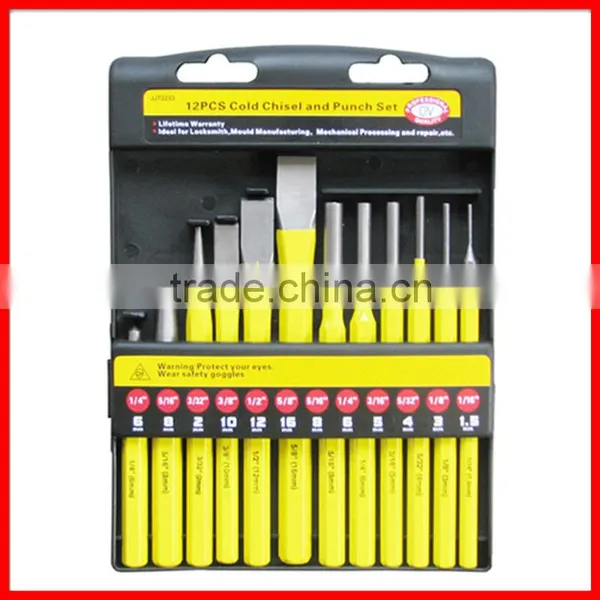 12pc Cold Chisel and Punch Tool Set