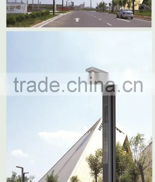 double arms led steel street lighting pole with light sensor
