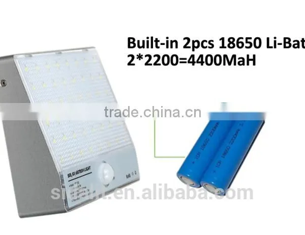 48 Led Aluminum Pad Ip65 600LM 4400mah PIR Sensor + Light Control+weak Light Solar Motion Sensor Led Outdoor Light photo-4