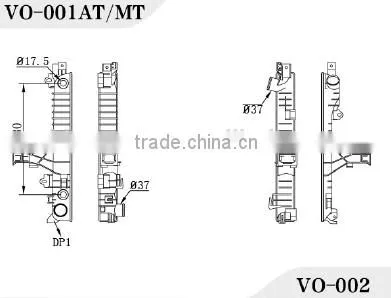 Mechanical Radiator With Auto Engine for Volvo Car Radiator Auto Parts Plastic Tank photo-3