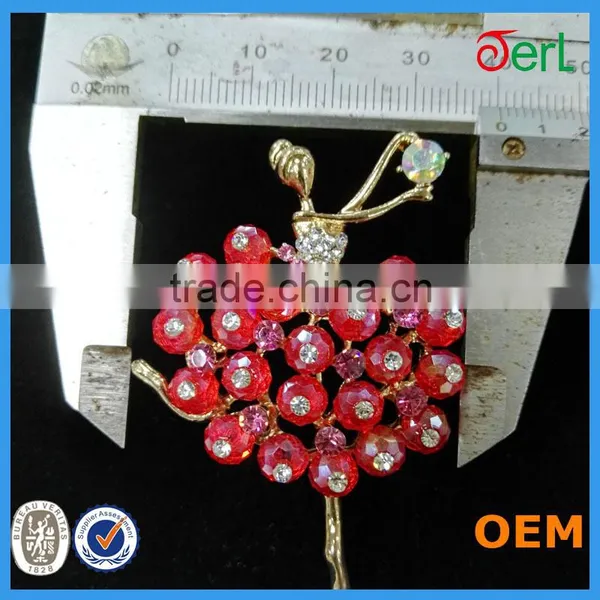 Beautiful Girl Brooh Rhinestone Brooch For Wedding In Bulk photo-6