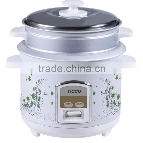 Cylinder Straight Type Electric Rice Cooker Blue Flower With Steamer photo-2