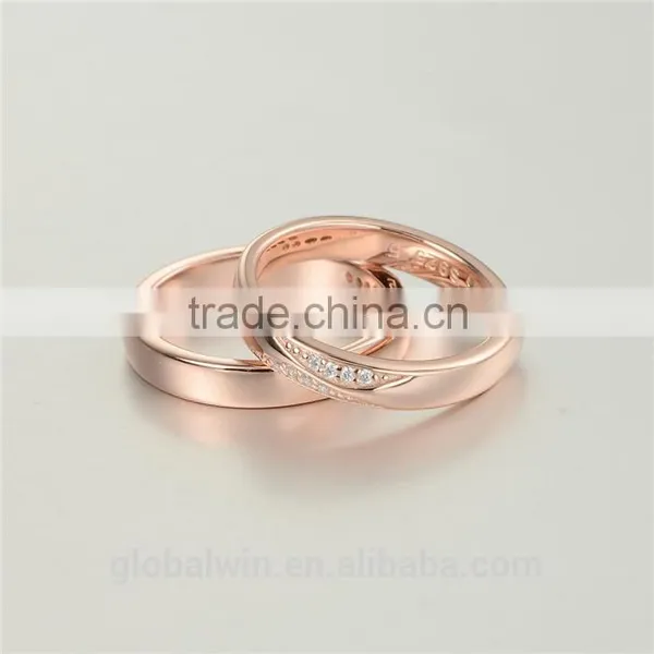 Fashion Ladies Rose Gold Plated Finger Wedding Zircon Ring Jewelry photo-4