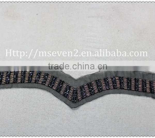 2016 New Design Navy Color Glass Bead Necklace, Champagne Beads Collar, Multi Layer Bead Necklace for Garment photo-4