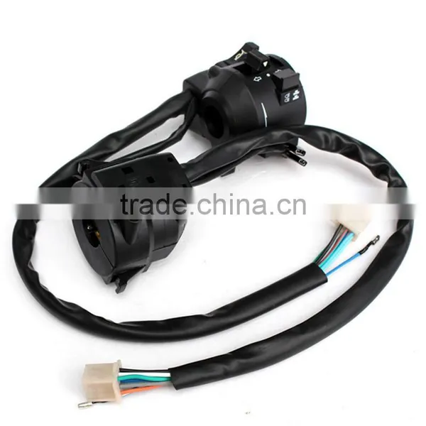 Top Selling Design Universal 12V Motorcycle 7/8'' Handlebar Horn Turn Signal Electrical Start Button Switch Black Best Promotion photo-2