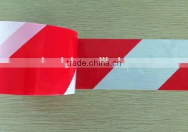 Red White PE Safety Warning Tape Non Adhesive Barrier Tape Dispenser Box Packing photo-5