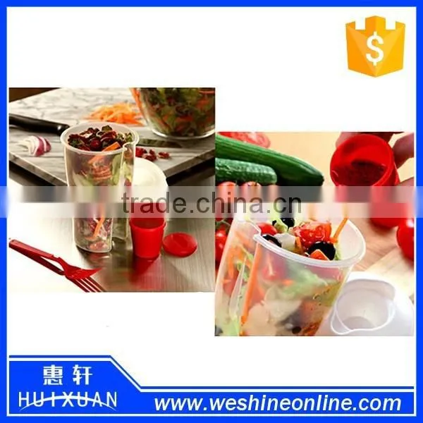 Wholesale Plastic Portable Salad Shaker Cups With Forks photo-4
