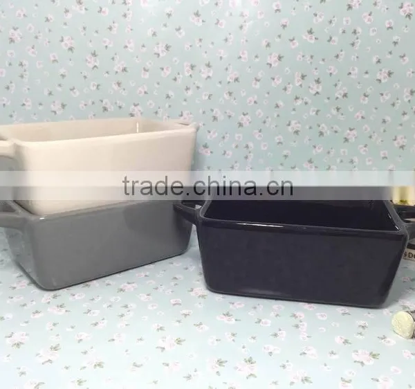 2015 Stocked Cheap Daily Use Colored Square Porcelain Bakeware Plate photo-2
