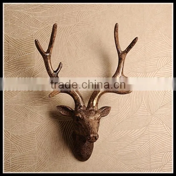 European Style Wall Decoration Resin Wall-mounted Deer Head for Sale photo-2
