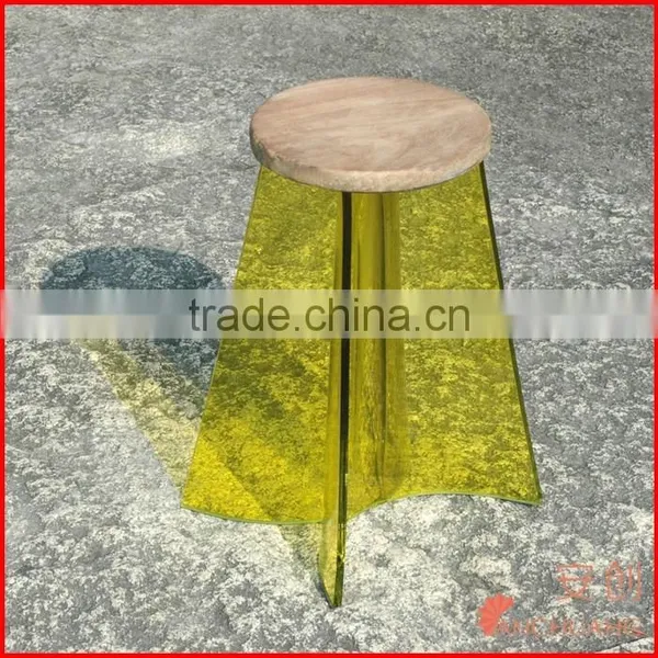 Acrylic and Wood Bar Stool photo-6