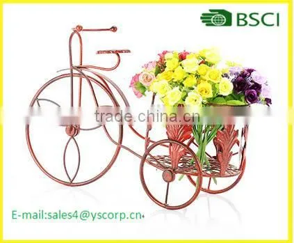 2017Garden Home Decor Iron Bike Plant Holder Bicycle Flower Pot Holder photo-4