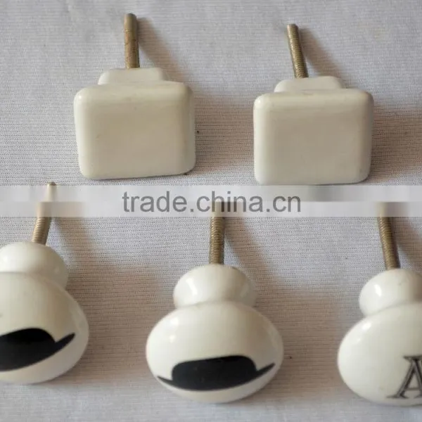 Latest Mix Pattern Hand Painted Ceramic Door Knobs photo-3