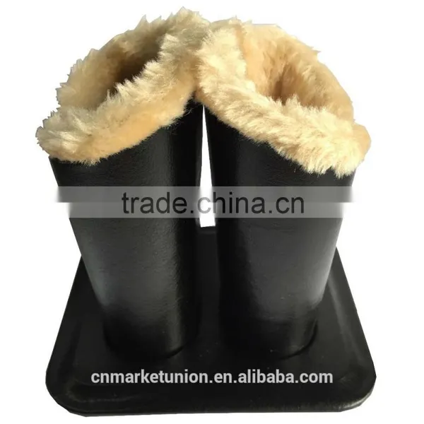 Double Head PU Leather Eyeglass Holders, Black Leather Eyeglasses Support, Eyeglass Holder Stand photo-3