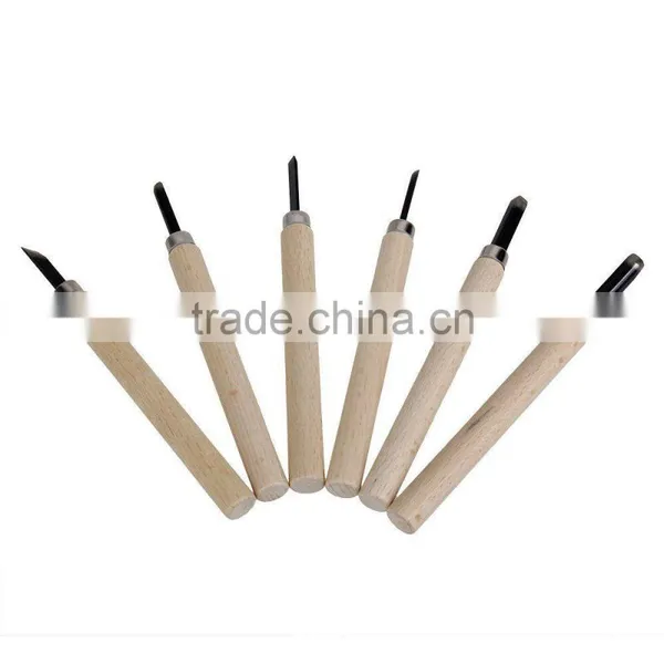6pcs Gravers Wood Carving Lathe Steel Knife Detail Chisel Hand Woodcut Craft Tools photo-2
