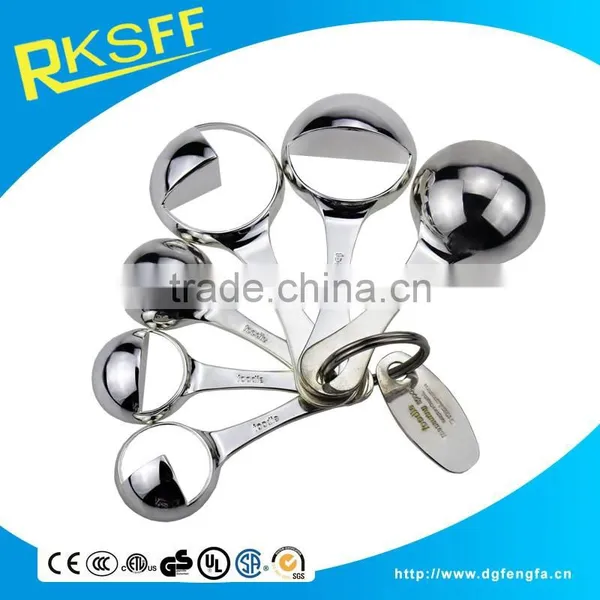 manufacturer directly hot sale cheap super quality chrome plate metal measuring spoon
