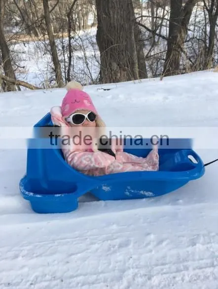 Baby Luge Bebe Plastic Towable Kids Snow Sled With Backrest,toddler Pull Sled -30temp 24h Cold Resistance Test photo-4