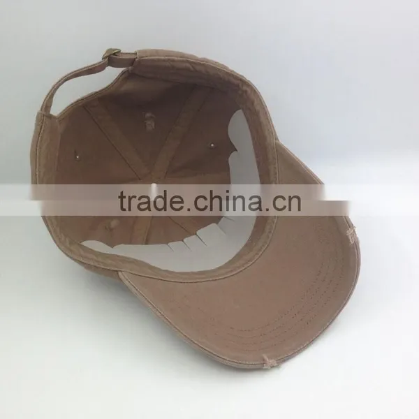 6 Panel Washed Distressed Dad Cap With Custom Logo photo-6