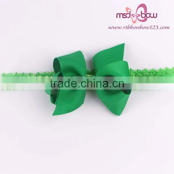 Colorful Baby Girls Newborn Elastic Satin Ribbon Headbands photo-5