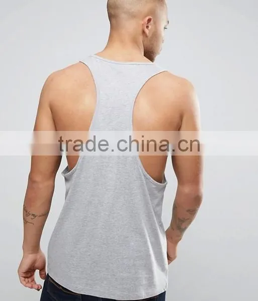 Cheapest High Quality New Design Summer Cool Custom Grey Color Gym Wear Comfortable Cotton Polyester Casual Men's Sport Vest photo-2