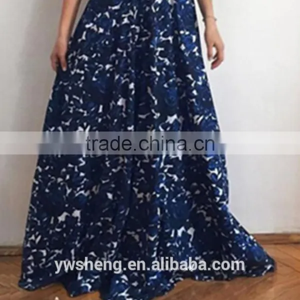 2016 Latest New Selling Printed Halter Sleeveless Formal Long Dress photo-2