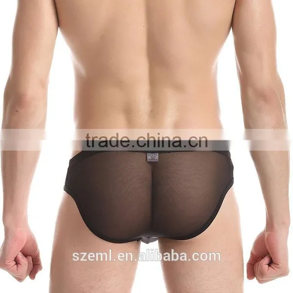 Mens Sexy Transparent Breathable Mesh Boxer Brief photo-5
