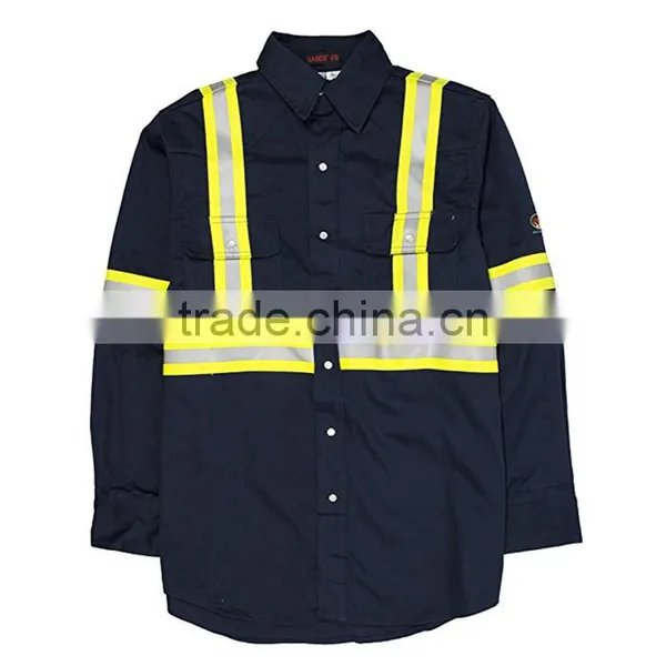 Cheap Wholesale Long Sleeve Safety Reflective Work Uniform Shirt photo-3
