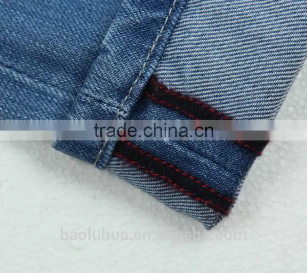 S1112K Medium Indigo Girls Kids Boys Handcraft Pants Trousers Wrinkle Slim Jeans photo-5