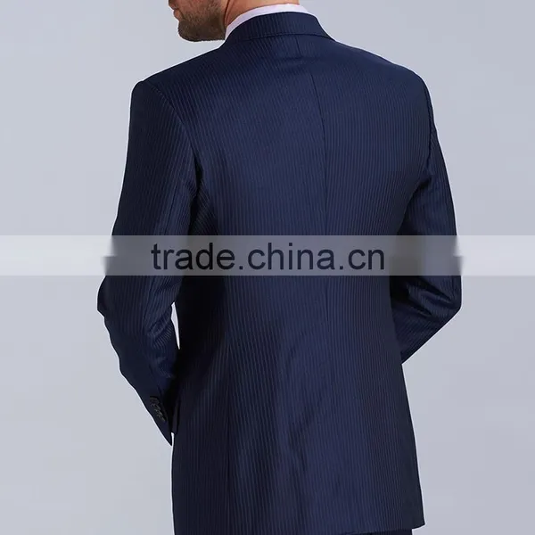 Bospoke Slim Fit Blue Latest Design Coat Pant Men Suit photo-3