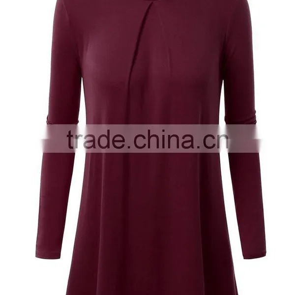 Women's Long Sleeve Plain Blank Solid Color Modal t Shirts Manufacturer in China photo-4