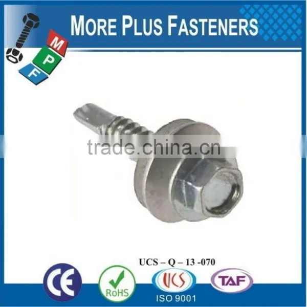 Made in Taiwan Carbon Steel Drilling Tek Screw Phillips Washer Head Tek Roofing Screw photo-5