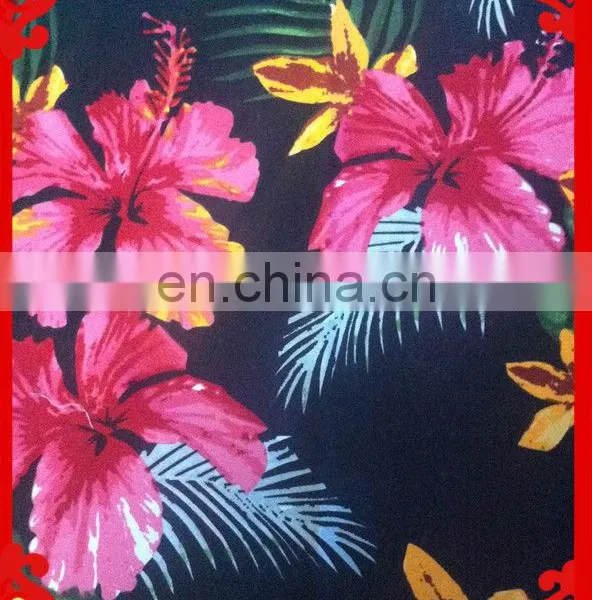 2014-2015 Latest Italy Design Pattern Poplin Twil Peach Poly Printed Fabrics for Beach Shorts photo-2