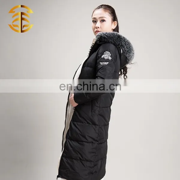 Wholesale China Long Style Women Outdoor Quilted Lady Down Jacket photo-5