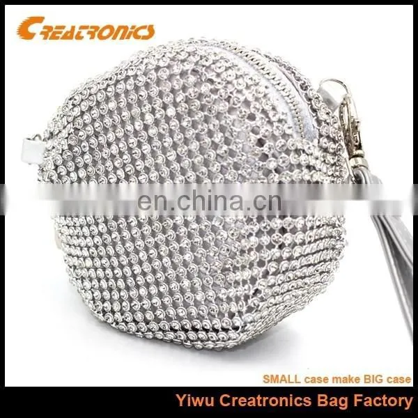 Milti Color Crystal Round Shape Mini Coin Purse photo-5
