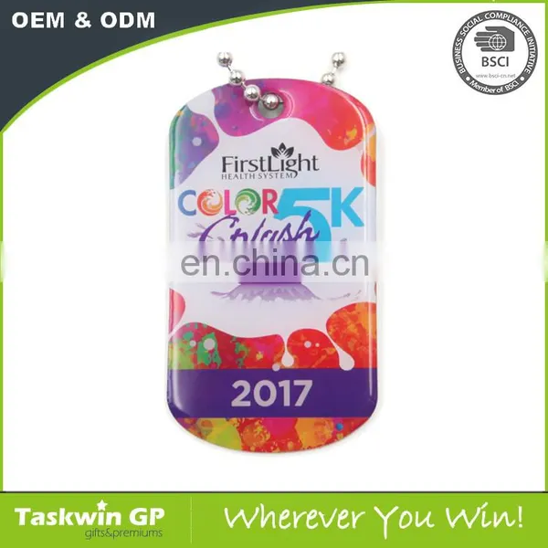 Custom Logo Printed Cheap Fashion Necklace Couple Epoxy Enamel Wholesale Blank Dog Tags photo-2