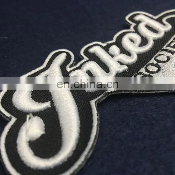 Iron on Custom Brand Name Letter 3d Embroidery Patches photo-4
