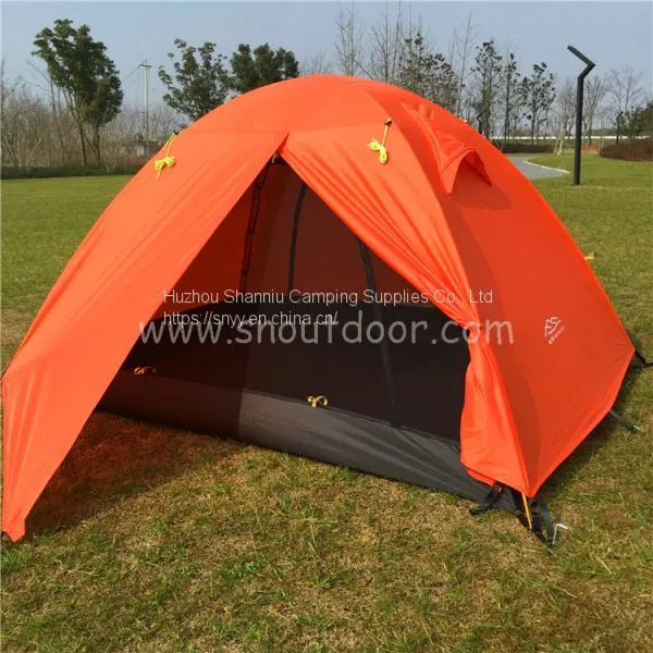 Camping Tent High Quality 2 Person Fiberglass Double Layer Water Proof Partytent Tents Outdoor Equipment photo-4