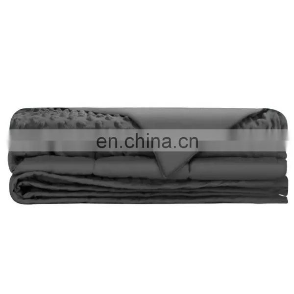Hot Sale Bamboo Cotton Custom Weighted Blanket 15lbs for Adults photo-2