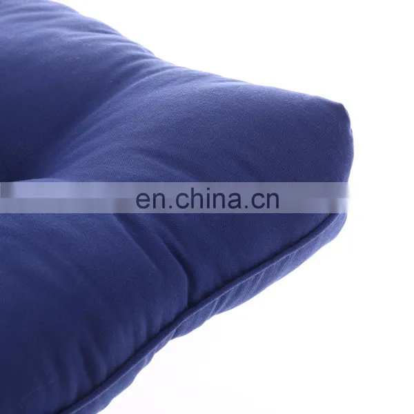 Dark Blue Solid Seat Cushion Tufted Thicken Pillow Seat Corduroy Chair Pad Tatami Floor Cushion photo-3