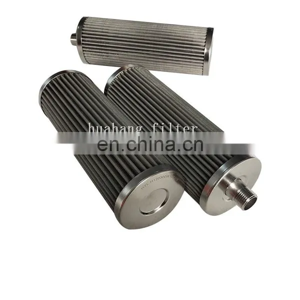 304 Stainless Steel Wire Mesh Pleated Metal Filter Element With Threaded Interface photo-6